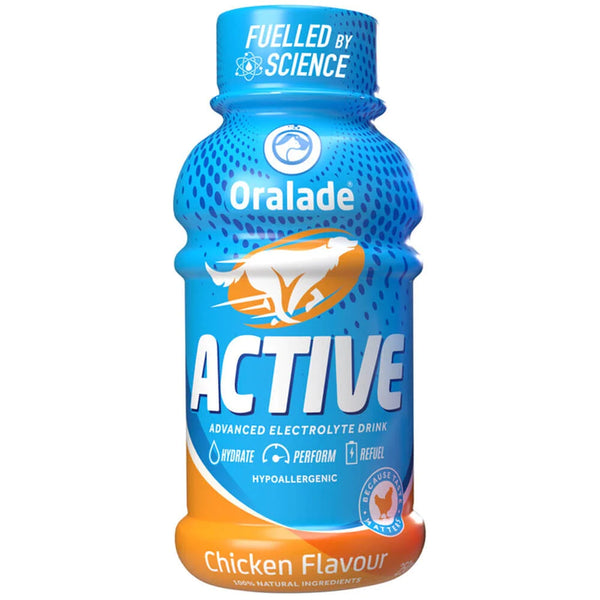 Oralade Active Advanced Electrolyte Drink for Dogs Chicken Wags