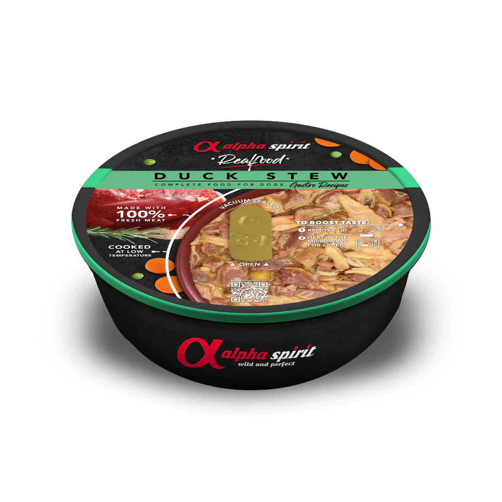 Alpha Spirit RealFood Complete Duck Stew for Dogs