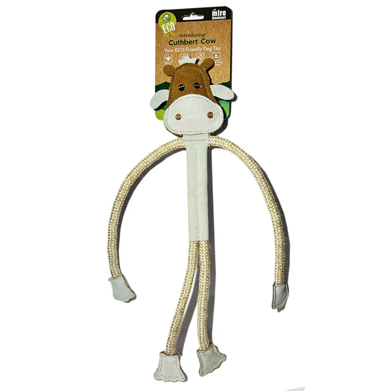 Miro & Makauri - Cuthbert The Cow Eco Friendly Leather Dog Toy