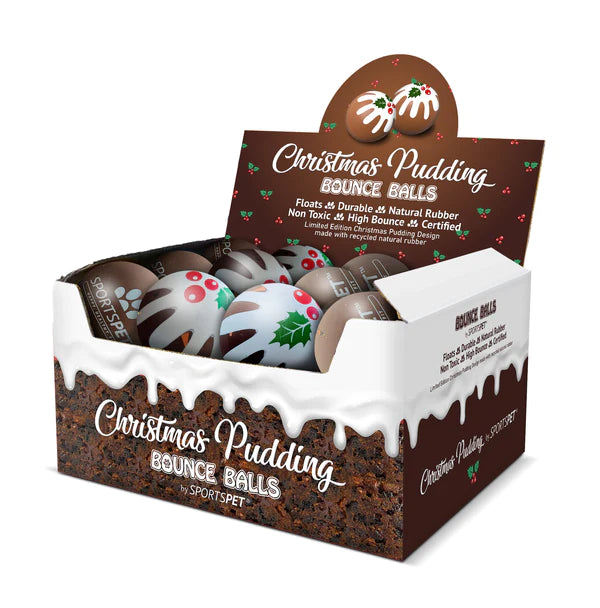 Sportspet Xmas Pudding High Bounce Ball