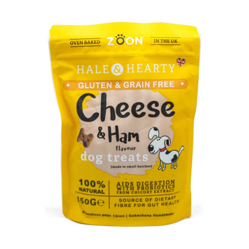 Zoon Hale & Hearty Cheese & Ham Grain Free Treats 150g