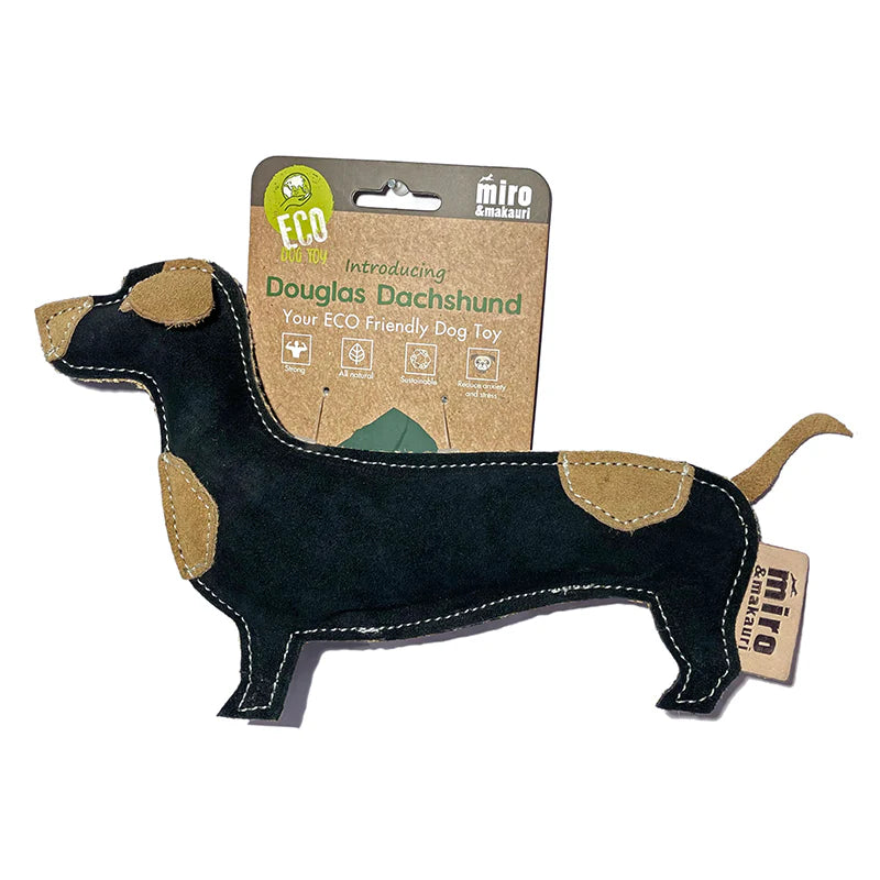 Miro & Makauri - Douglas Dachshund Eco Friendly Leather Dog Toy