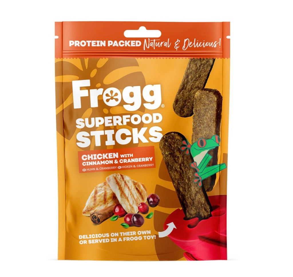 Frogg Superfood Sticks with Chicken, Cranberry & Cinnamon Dog Treats
