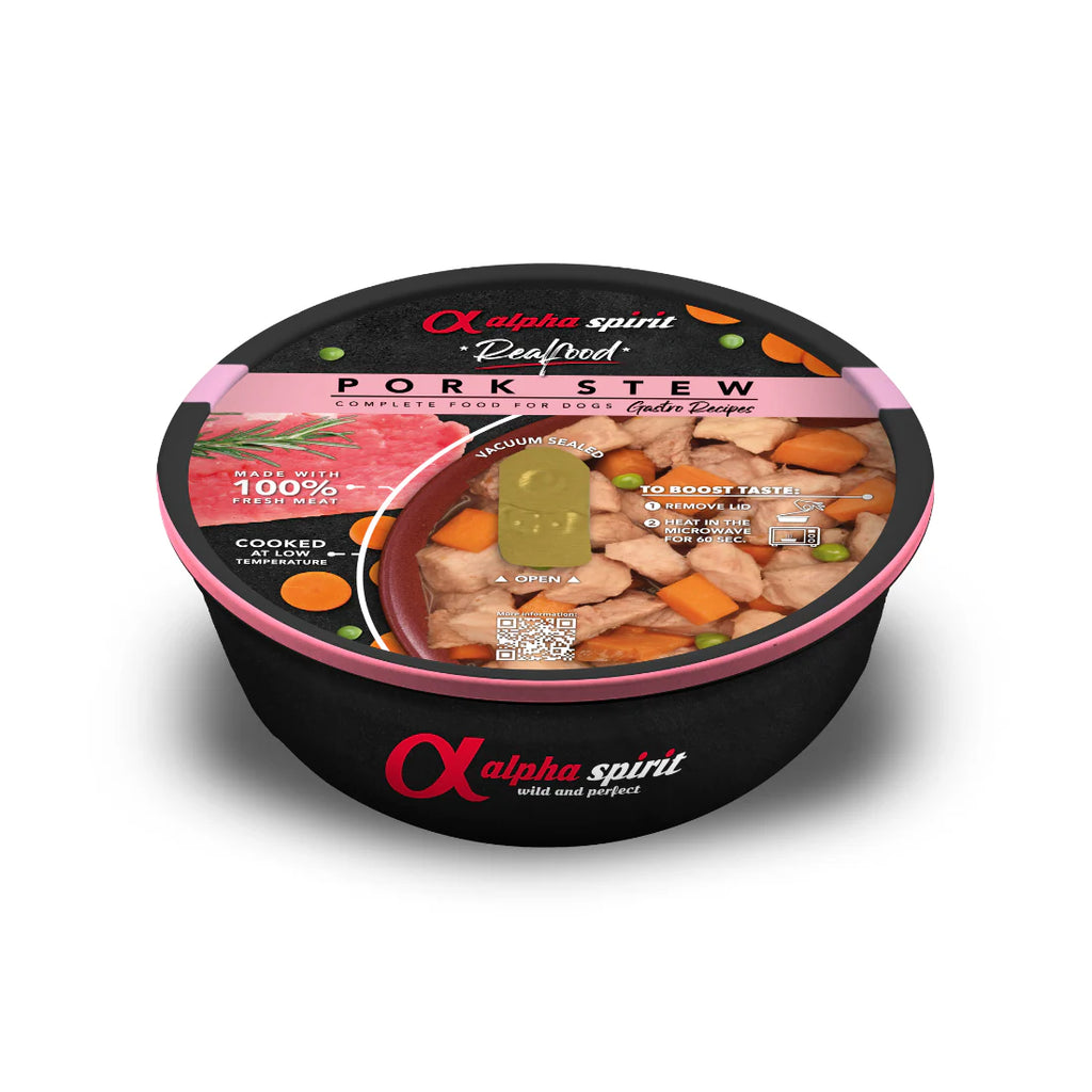Alpha Spirit RealFood Complete Pork Stew for Dogs