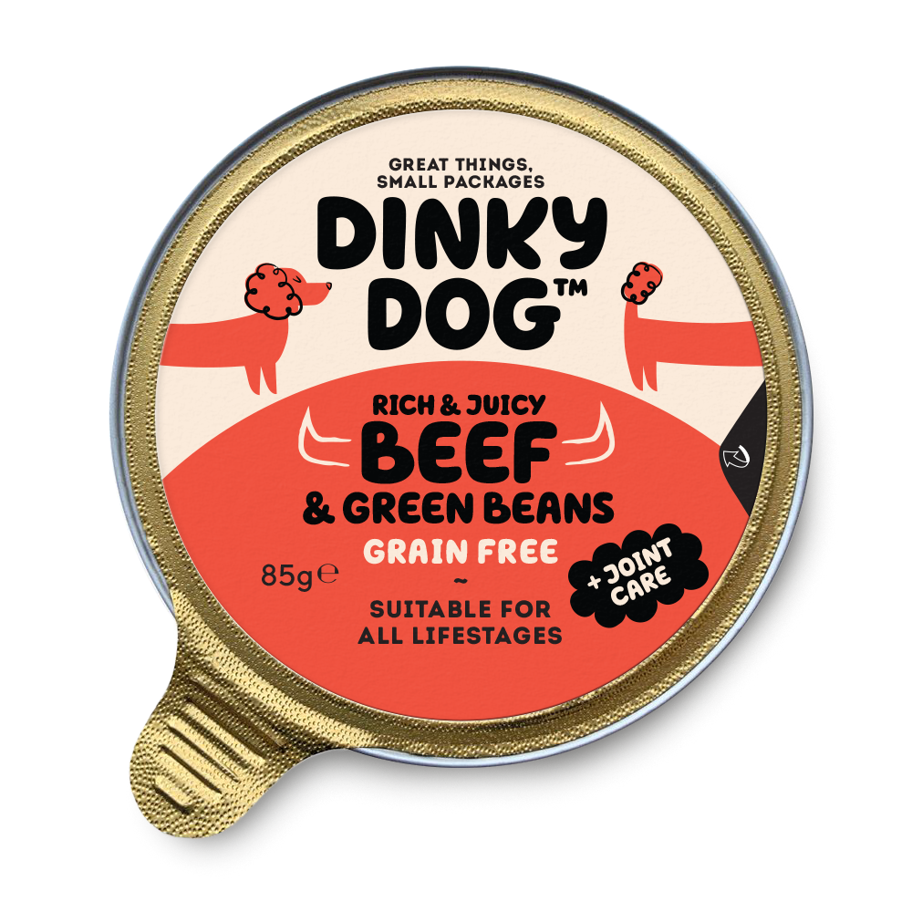Dinky Dog Beef & Green Beans Wet Dog Food 85g