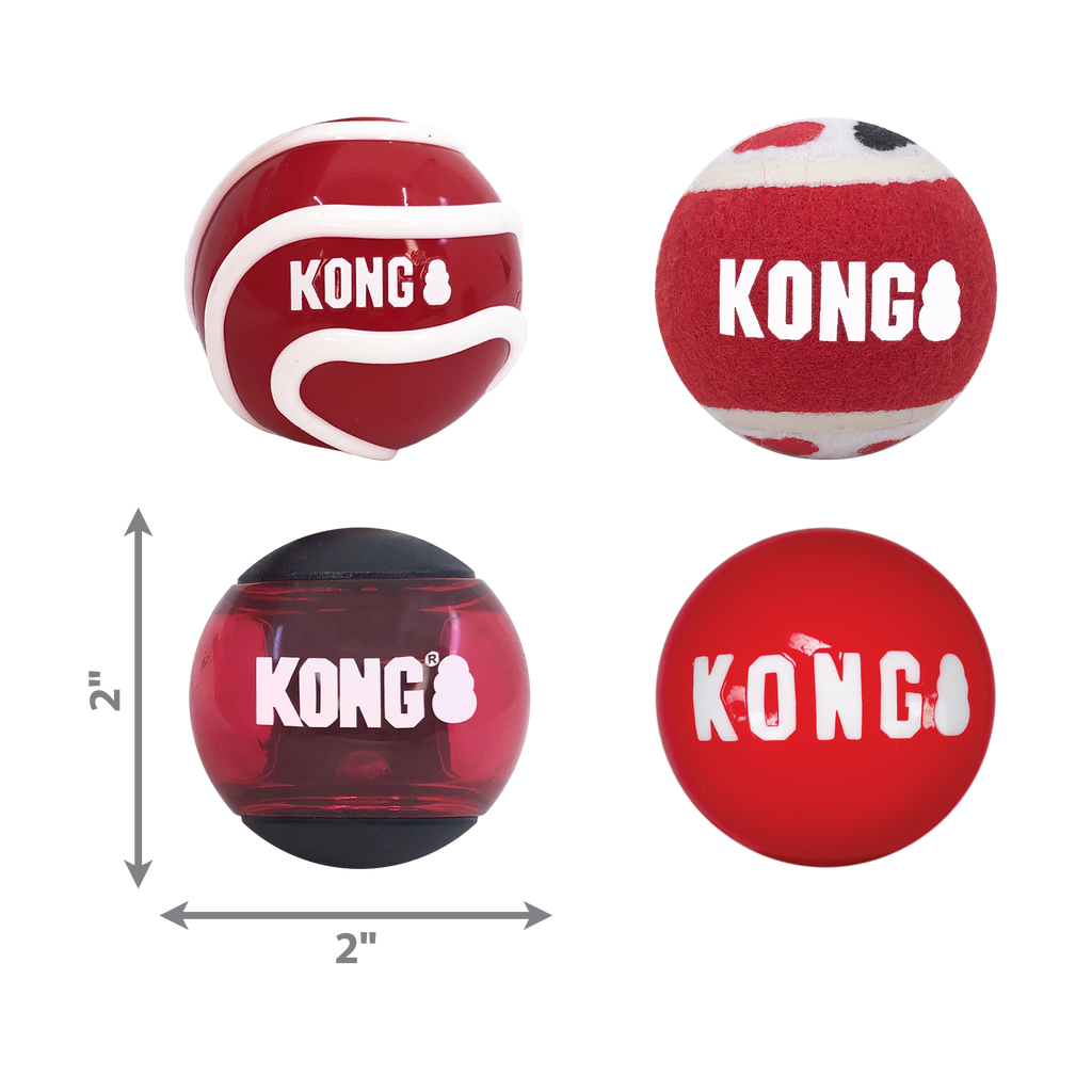 KONG Signature Balls 4 Pack
