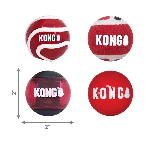 KONG Signature Balls 4 Pack