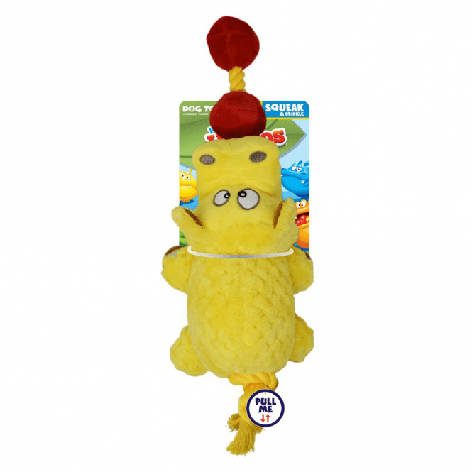 Hasbro Hungry Hungry Hippos Squeak & Crinkle Tug 17in Toy