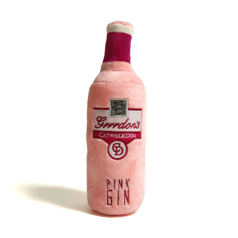 Grrrdon’s Pink Gin Bottle Plush Dog Toy