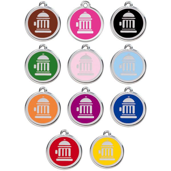 Red Dingo - Enamel Pet ID Tag - Fire Hydrant