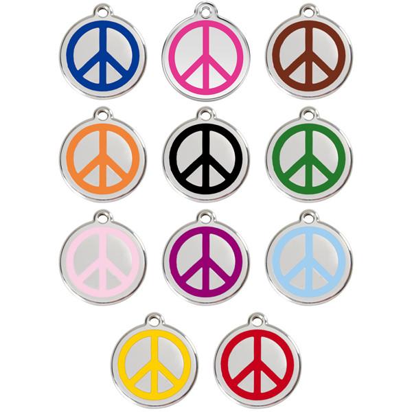 Red Dingo - Enamel Pet ID Tag - Peace