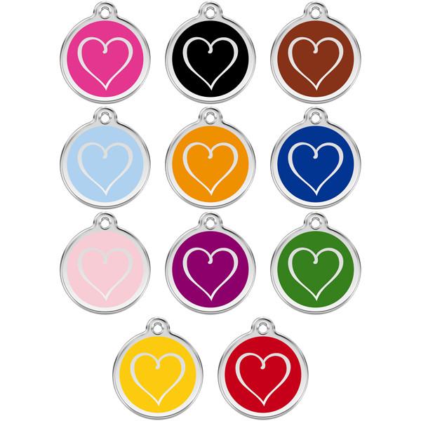 Red Dingo - Enamel Pet ID Tag - Tribal Heart