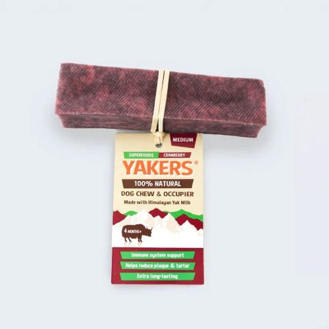 Yakers Cranberry Dog Chew Medium