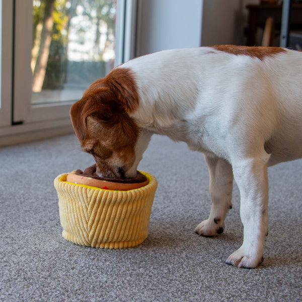 Ancol Pawty Snuffle Yellow Cupcake Toy