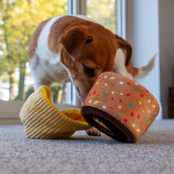 Ancol Pawty Snuffle Yellow Cupcake Toy