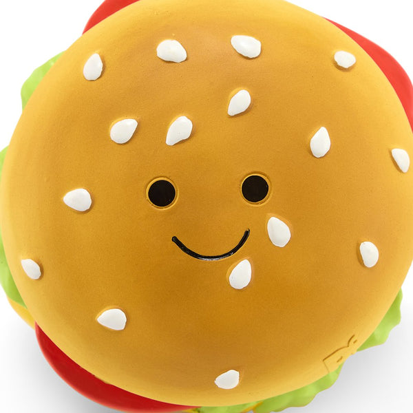 PetFace Foodie Faces Burger Latex Toy