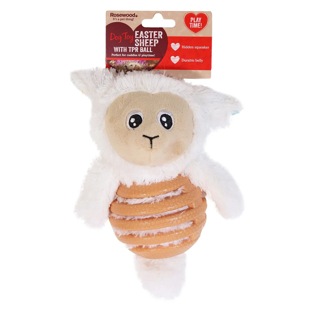 Rosewood Easter Sheep with TPR Belly Toy