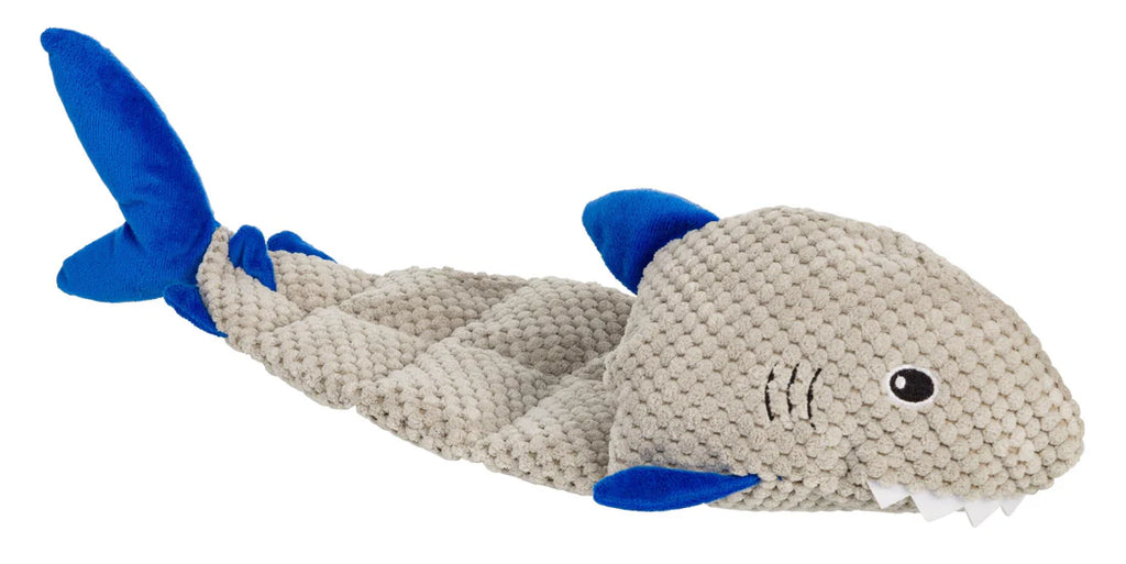 House of Paws Waffle Cord Shark Multi-Squeak Toy