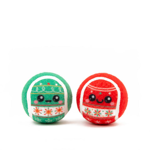 Great&Small Christmas Holiday Tree Bauble Tennis Ball 2pack (3 Sizes)