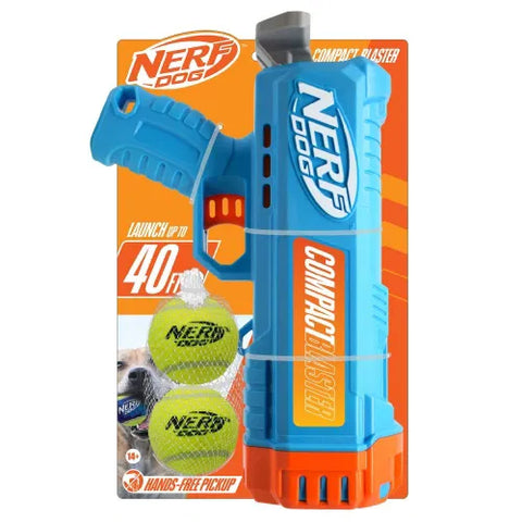 Nerf Dog Compact Blaster and Non-Squeak Tennis Ball
