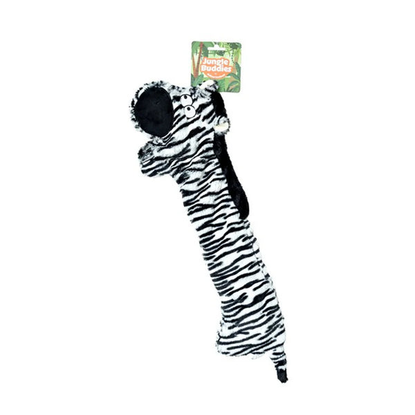 Animal Instincts Jungle Buddies Plush Zebra with Paper Crinkle Toy