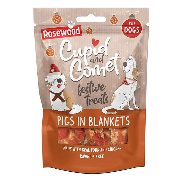 Rosewood Pigs In Blankets Dog Treats, 100g