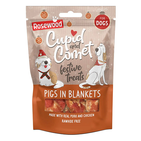 Rosewood Pigs In Blankets Dog Treats, 100g