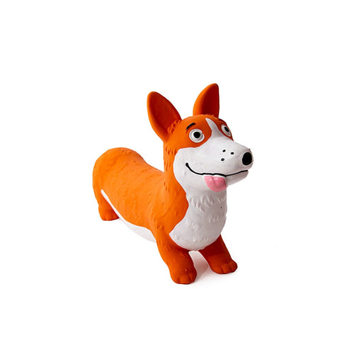 Great & Small Latex Squeaky Corgi Dog Toy