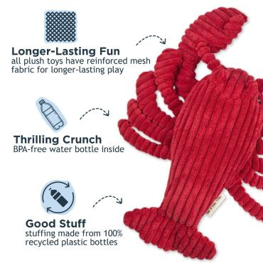 Tall Tails Crunch Lobster Dog Toy