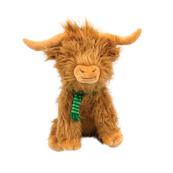 Happy Pet Festive Jumbo Highland Cow Dog Toy