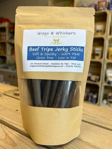 Wags & Whiskers Beef Tripe Jerky Sticks