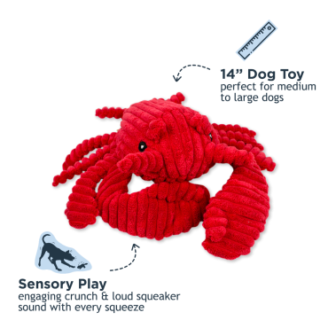 Tall Tails Crunch Lobster Dog Toy