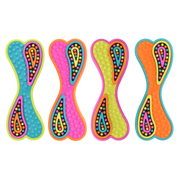 Happy Pet Groovers TPR Rubber Bone Dog Toy