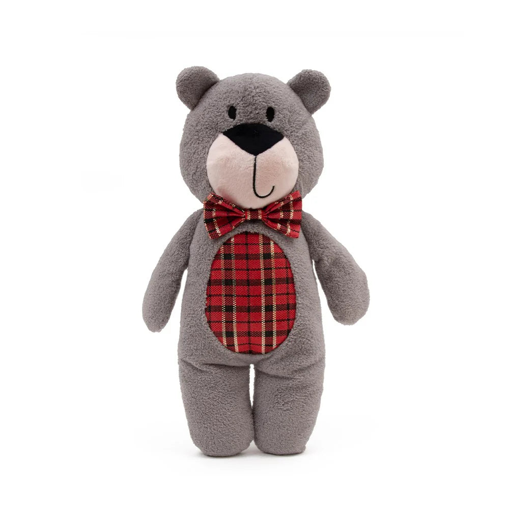 Great&Small Classic Christmas Bear with Tartan Bow Tie Toy