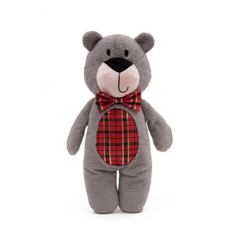 Great&Small Classic Christmas Bear with Tartan Bow Tie Toy