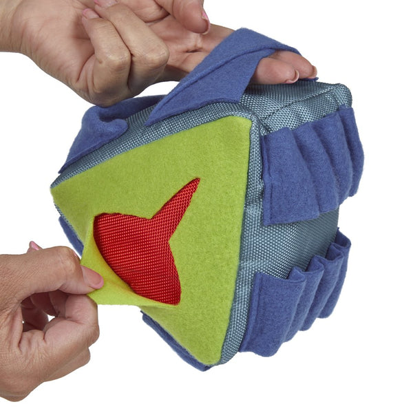 PetFace Fabric Snuffle Triangle Treat Toy