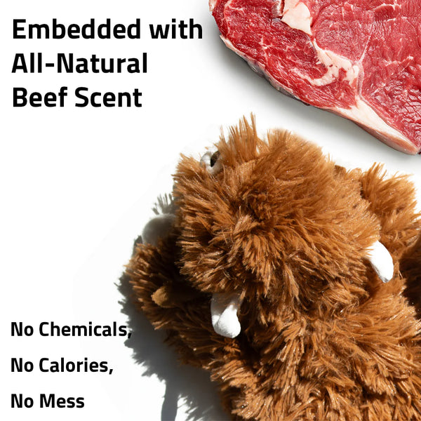 Playology Plush Highland Cow Toy - Beef Scented