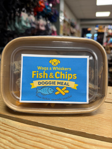Wags & Whiskers Fish & Chips Takeaway Doggie Meal