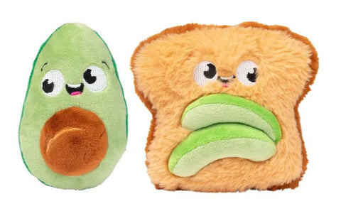 Fuzzyard Avocado & Toast 2pk Dog Toy