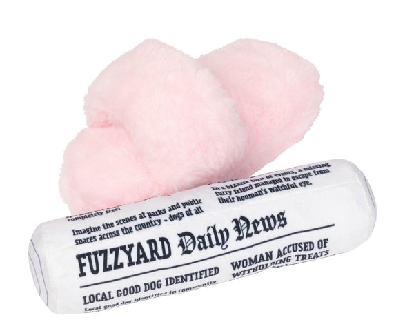 Fuzzyard Fetch My Slippers & Paper 2pk Dog Toy