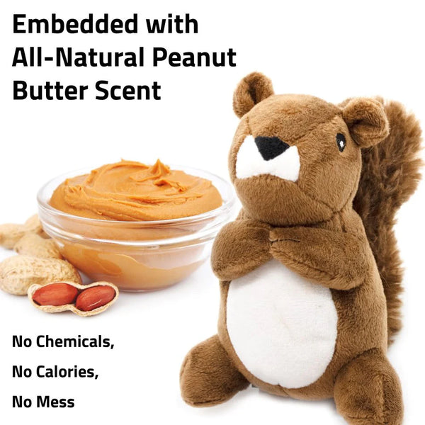 Playology Plush Squirrel Toy - Peanut Butter Scented