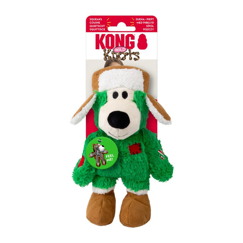 KONG Holiday Wild Knots Bear Assorted Sm/Md Dog Toy