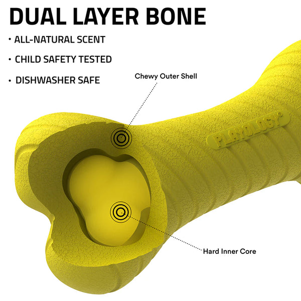 Playology Dual Layer Medium Bone - Chicken Scented
