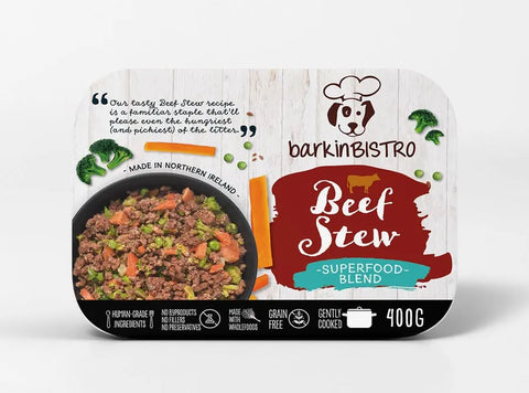 Barkin Bistro Beef Stew Cooked Dog Food