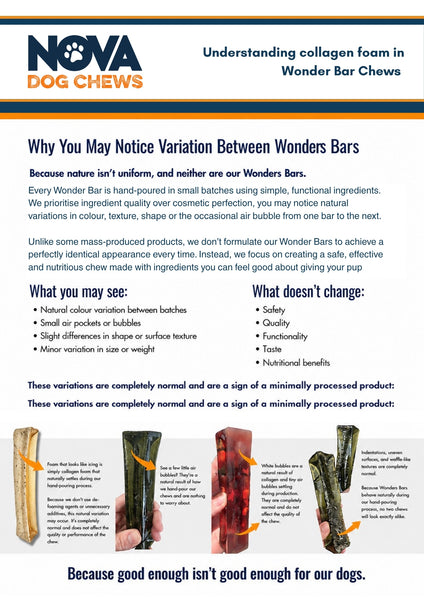 Wonder Bar Beef Liver Flavoured Bone Broth Chew (Large)