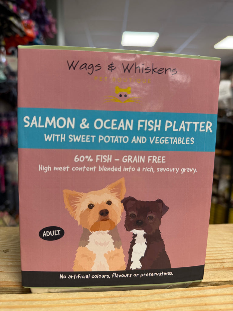 Wags & Whiskers Salmon & Ocean Fish with Sweet Potato (Wet Tray)