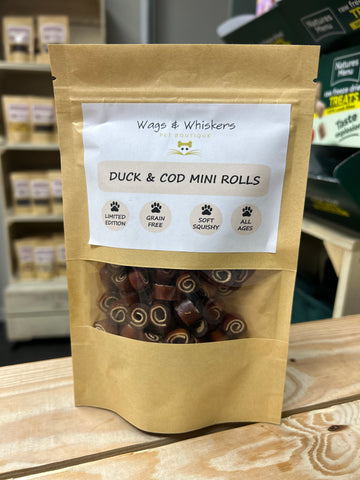 Wags & Whiskers Duck & Cod Fish Mini Rolls