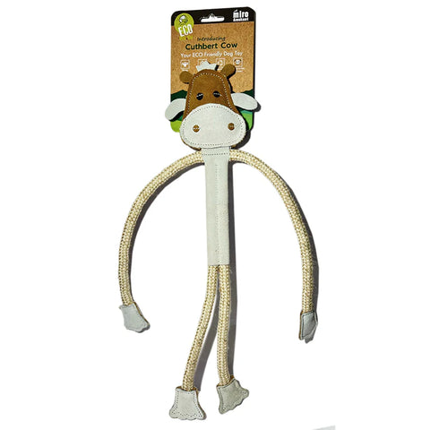 Miro & Makauri - Cuthbert The Cow Eco Friendly Leather Dog Toy