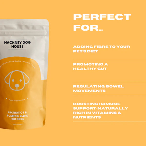 Hackney Dog House - Pumpkin Poweder with Pre & Probiotics For Dogs