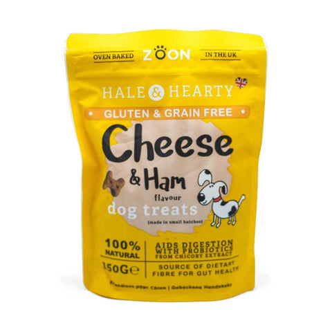 Zoon Hale & Hearty Cheese & Ham Grain Free Treats 150g